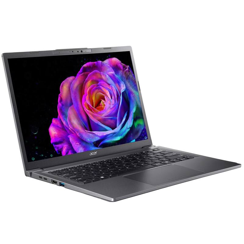 Alt View 5. Acer - Acer Aspire 14" WUXGA Touchscreen,Ultra 7 258V,32GB RAM,2TB SSD,ARC 140V,Backlit Keyboard,Win 11 Pro,Gray - Gray.