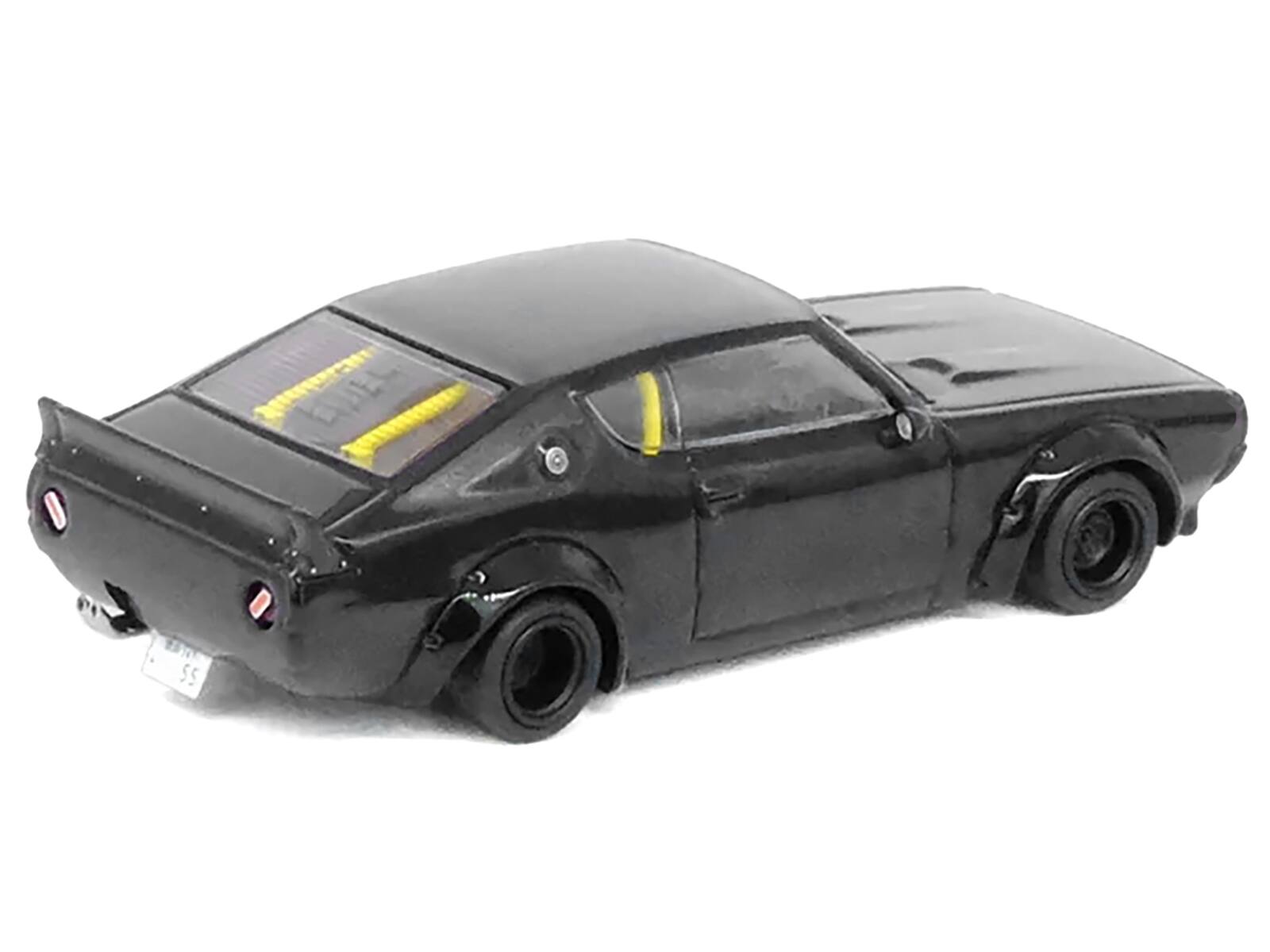 Angle. Inno Models - Nissan Skyline 2000 GT-R (KPGC110) RHD (Right Hand Drive) "LB-Works" Black 1/64 Diecast Model Car by Inno Models - Black.