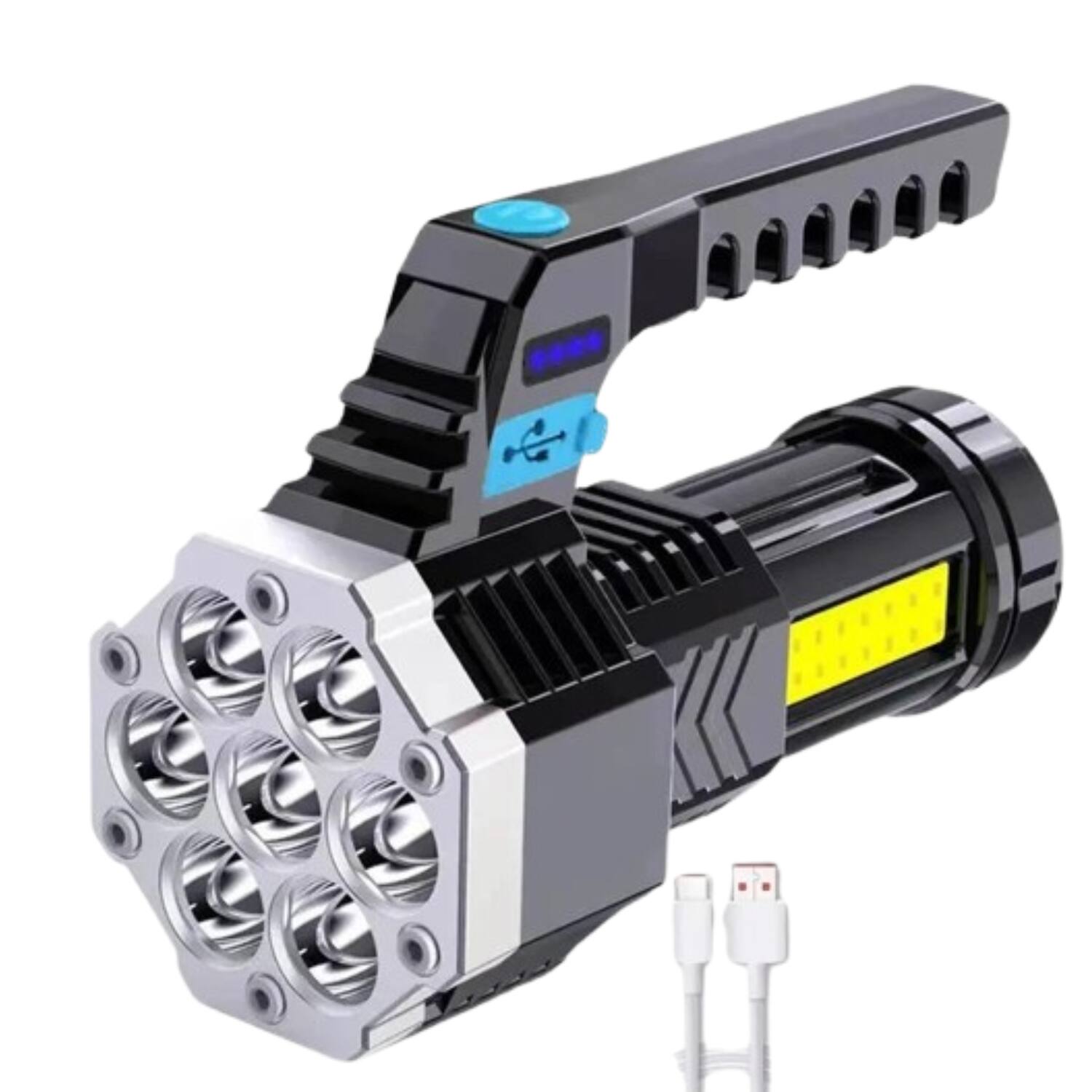 Front. Stock Preferred - 99000000LM Most Powerful LED Military Tactical Flashlight.