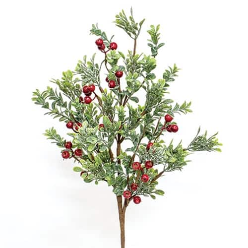 BreeBe - Frosted Boxwood & Gooseberry Spray 28" - Multi