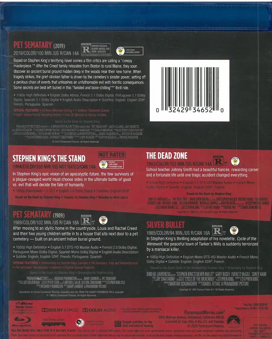 Stephen King 5 Movie Collection BLU RAY Best Buy stephen-king-5-movie-collection-blu-ray-best-buy