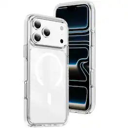 UUCOVER - Magnetic Case for Apple iPhone 18 Pro, Compatible with MagSafe, Shockproof Anti-slip Bumper Anti-Scratch Clear Cover - White