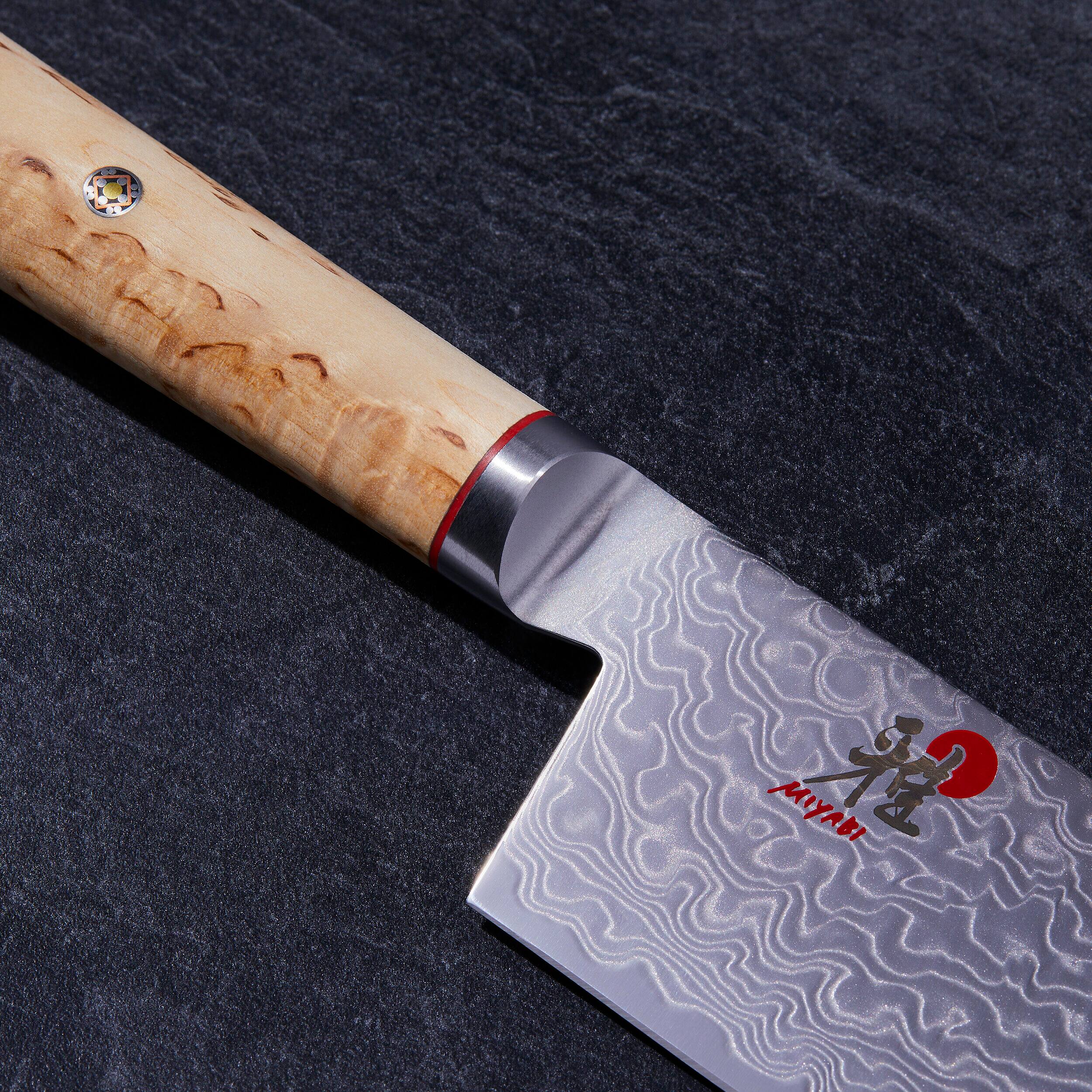 Alt View 3. Miyabi - Miyabi Birchwood SG2 6.5-inch Nakiri Knife - Stainless Steel.