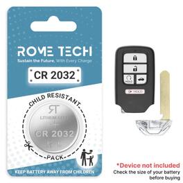 RomeTech - Replacement Battery for Key Fob - Honda Accord Hybrid 2016-2018
