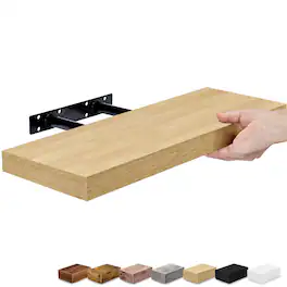 Sorbus - 1-Piece Wall Mounted Floating Shelves - Maple