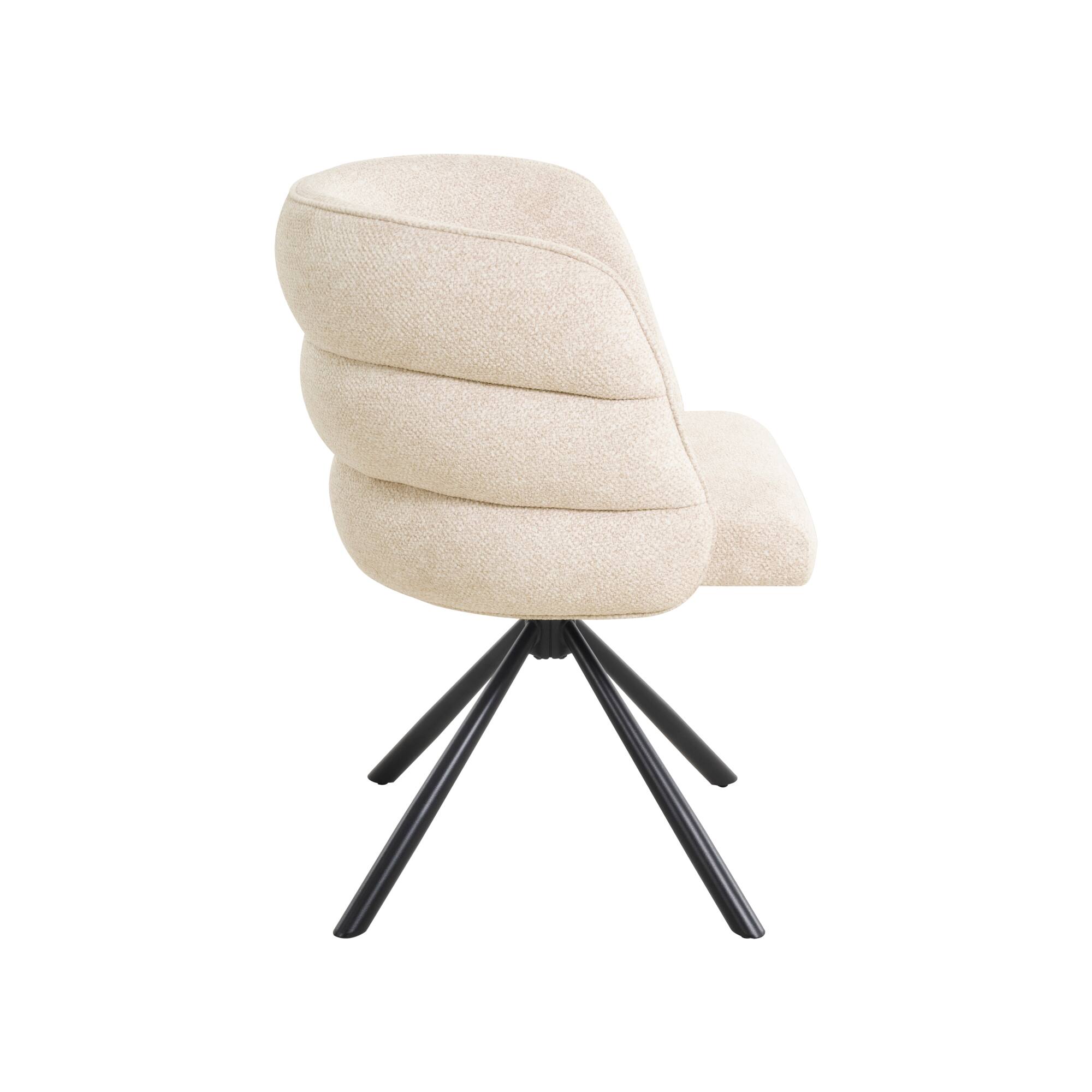 Alt View 6. GOODSILO - Modern Swivel Dining Chairs Set of 2 with Thickened Cushion and Metal Base for Home Office Living Room - Beige.