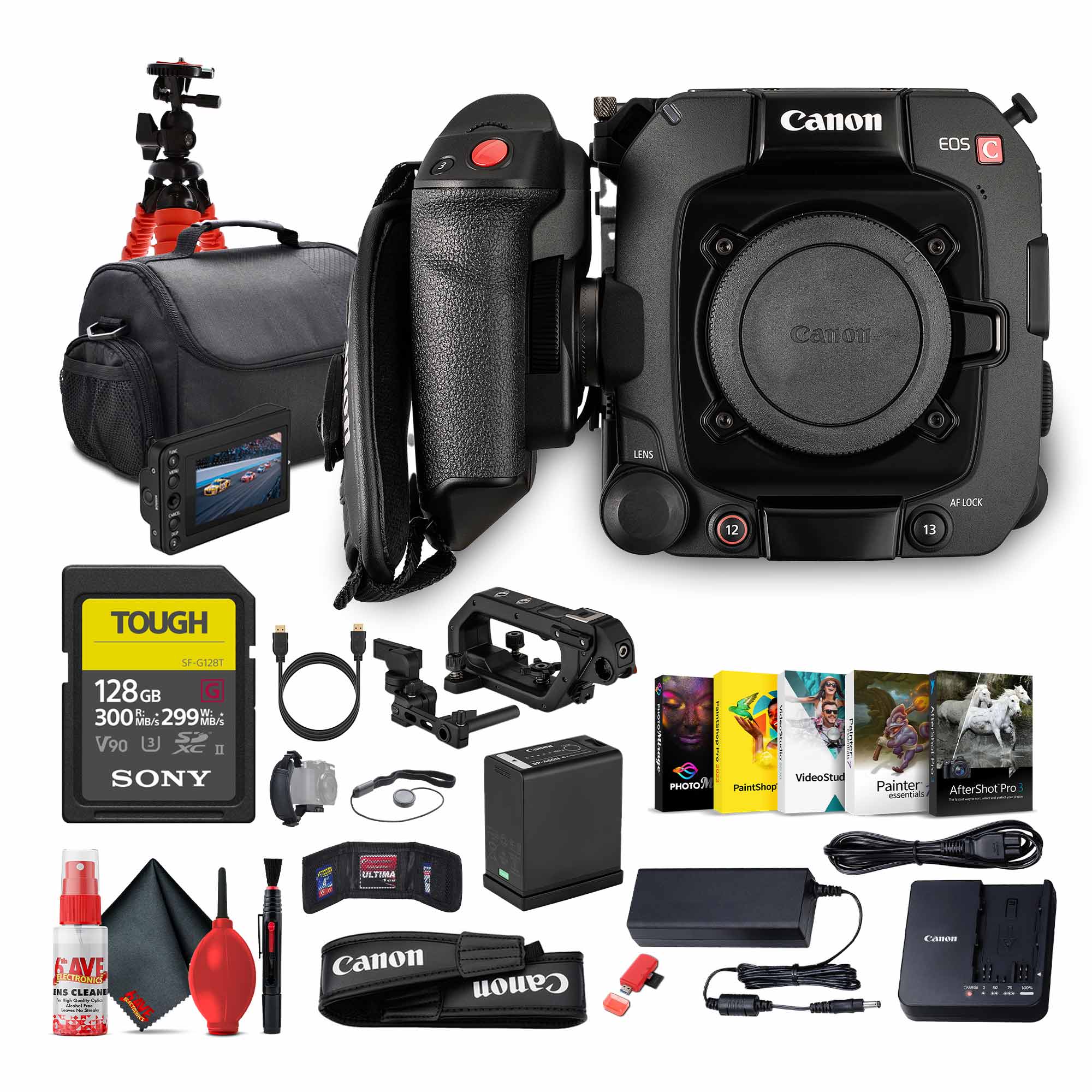 Canon EOS C1300  
Canon Lens  
Canon CRU  
Canon Strap  
Canon Battery Charger  
Canon Battery  
Canon Lens Cap  
Canon Lens Hood  
Canon Remote Control  
Canon Cleaning Kit  
Canon Lens Cleaning Spray  
Canon Lens Cleaning Cloth  
Canon Lens Cleaning Brush  
Canon Lens Cleaning Pen  
Canon Lens Cleaning Pouch  
Canon Lens Cleaning Kit  
Canon Lens Cleaning Spray  
Canon Lens Cleaning Cloth  
Canon Lens Cleaning Brush  
Canon Lens Cleaning Pen  
Canon Lens Cleaning Pouch  
Canon Lens Cleaning Kit  
Canon Lens Cleaning Spray  
Canon Lens Cleaning Cloth  
Canon Lens Cleaning Brush  
Canon Lens Cleaning Pen  
Canon Lens Cleaning Pouch  
Canon Lens Cleaning Kit  
Canon Lens Cleaning Spray  
Canon Lens Cleaning Cloth  
Canon Lens Cleaning Brush  
Canon Lens Cleaning Pen  
Canon Lens Cleaning Pouch  
Canon Lens Cleaning Kit  
Canon Lens Cleaning Spray  
Canon Lens Cleaning Cloth  
Canon Lens Cleaning Brush  
Canon Lens Cleaning Pen  
Canon Lens Cleaning Pouch  
Canon Lens Cleaning Kit  
Canon Lens Cleaning Spray  
Canon Lens Cleaning Cloth  
Canon Lens Cleaning Brush  
Canon Lens Cleaning Pen  
Canon Lens Cleaning Pouch  
Canon Lens Cleaning Kit  
Canon Lens Cleaning Spray  
Canon Lens Cleaning Cloth  
Canon Lens Cleaning Brush  
Canon Lens Cleaning Pen  
Canon Lens Cleaning Pouch  
Canon Lens Cleaning