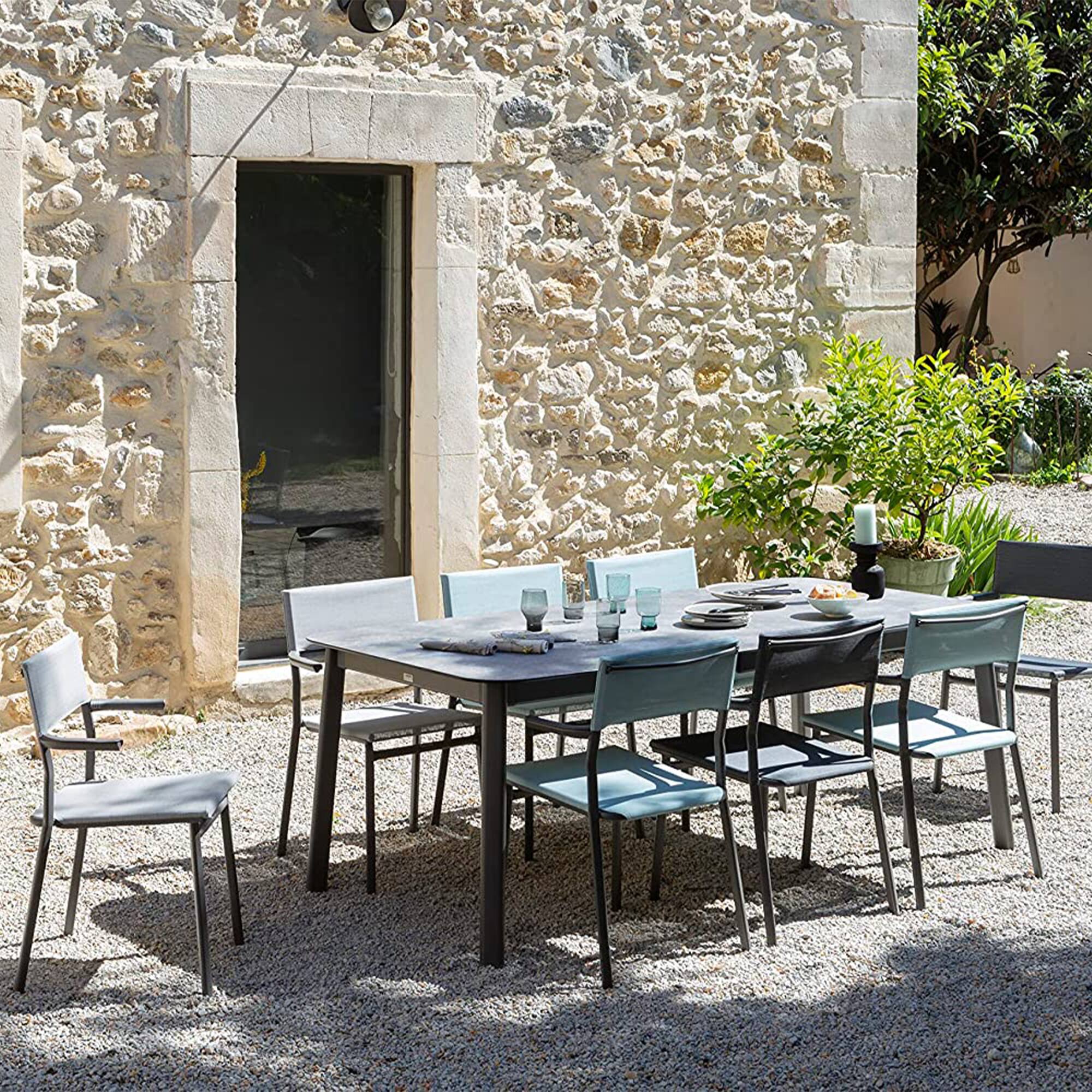 Alt View 7. Lafuma - Lafuma Batyline Duo ORON Outdoor Armchair, Titanium/Mistral Blue (Set of 2) - Titane Frame - Mistral Blue, Set of 2.