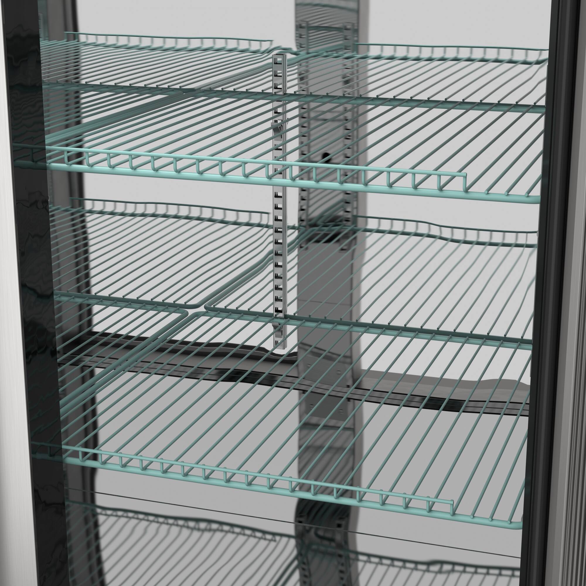 Alt View 5. Koolmore - 72 in. Commercial Three Glass Door Back Bar Cooler Refrigerator with LED Lighting, 18 Cu. Ft Capacity in Stainless-Steel - Stainless-Steel.