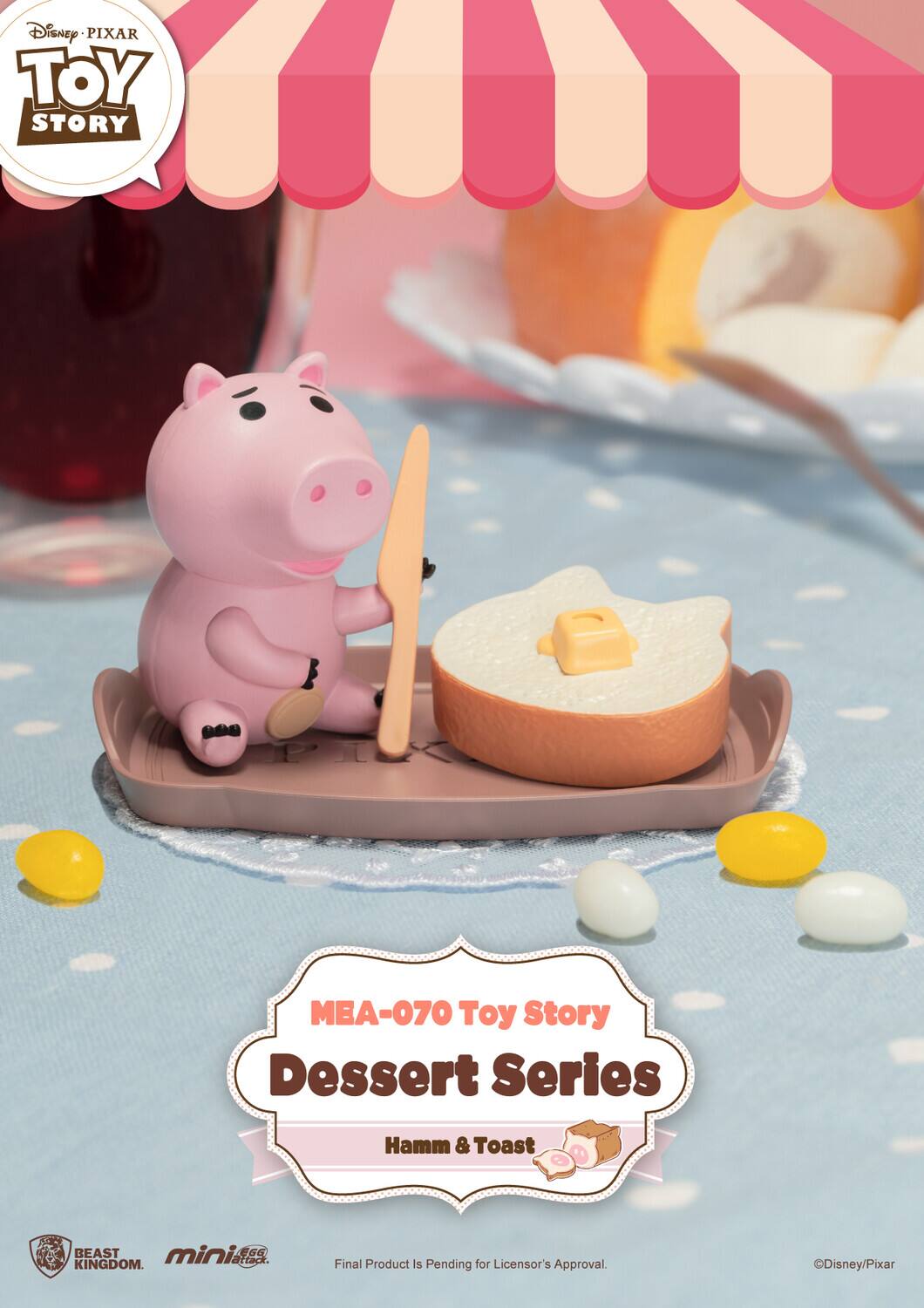Disney PIXAR TOY STORY K MEA-070 Toy Story Dessert Series Hamm & Toast BEAST mini 66 KINGDOM. Final Product Is Pending for Licensor's Approval Disney/Pixar