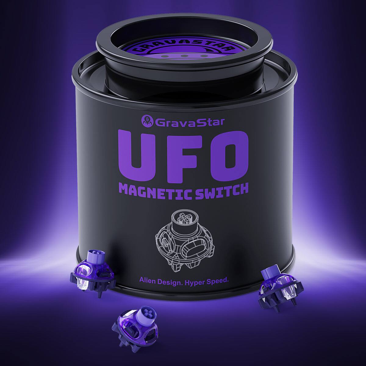 GravaStar UFO MAGNETIC SWITCH Alien Design. Hyper Speed.
