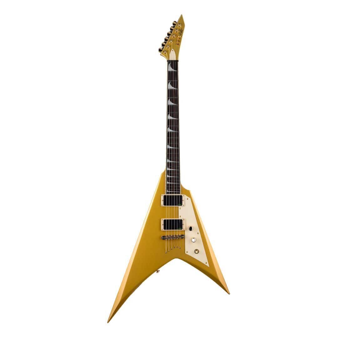 ESP - LTD KH-V Kirk Hammett Signature Electric Guitar - Metallic Gold- B-Stock