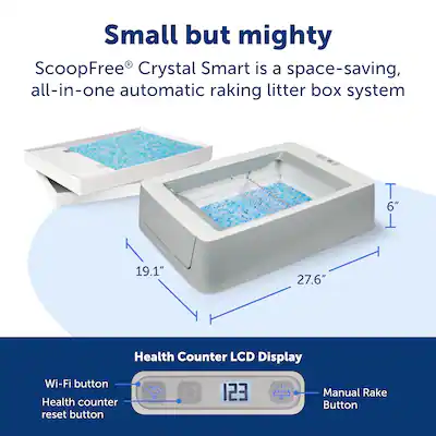 ScoopFree Crystal Smart Self-Cleaning Litter Box PetSafe ScoopFree Crystal Smart Self-Cleaning Litter Box PetSafe