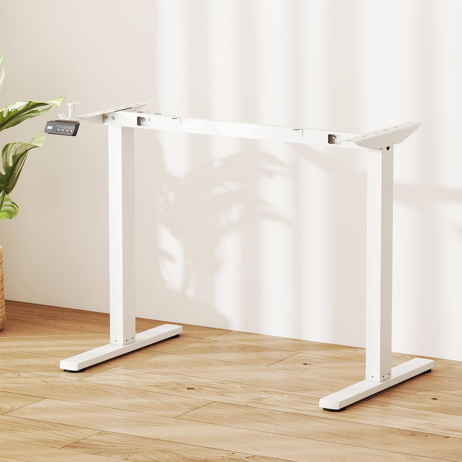 Alt View 8. Ecooso - Electric Standing Desk Frame, Height Adjustable Base with LED Display, Computer Desk Stand - White.