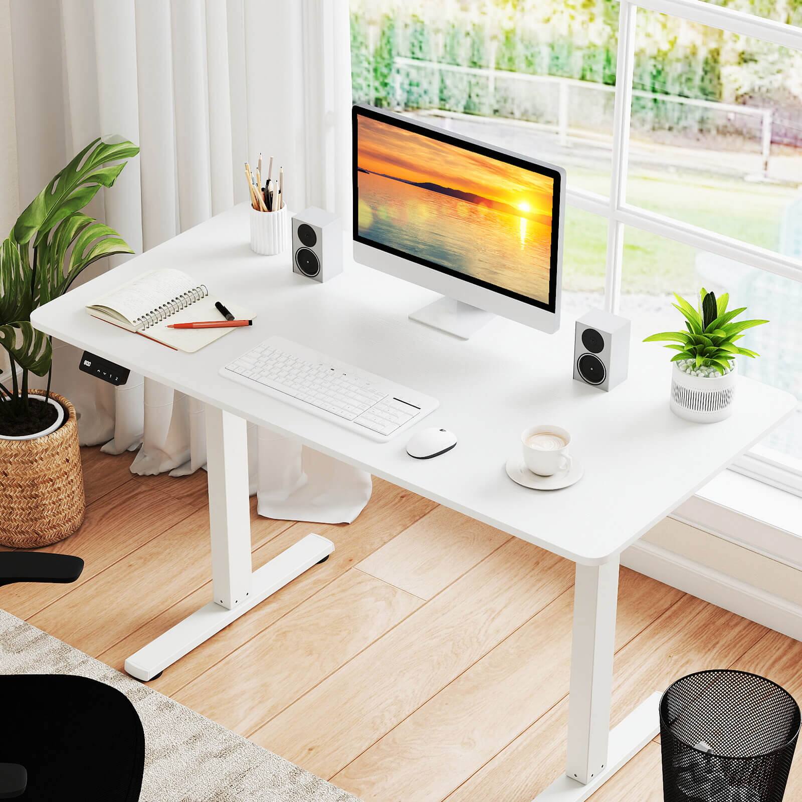 Alt View 1. Costway - Costway 48" x 24" Whole Piece Table Top with Safe Rounded Corners for Home Office Desk DIY - White.