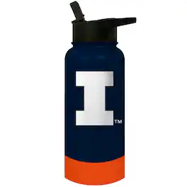 Great American Products - Illinois Fighting Illini 32oz. Logo Thirst Hydration Water Bottle - Multicolor