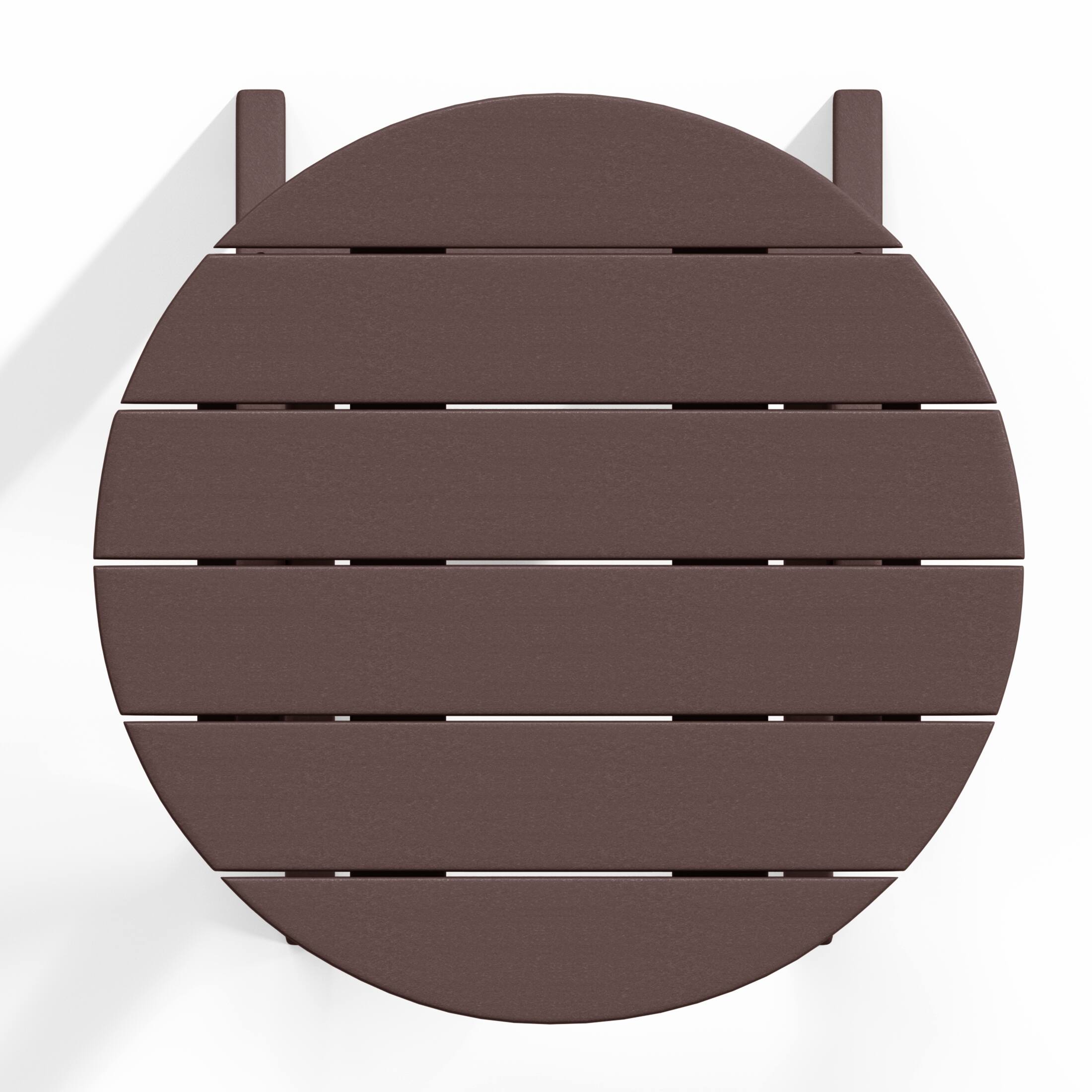 Alt View 2. WestinTrends - WestinTrends Malibu HDPE Outdoor 24.5 Inch Round Portable Folding Patio Dining Table - Dark Brown.