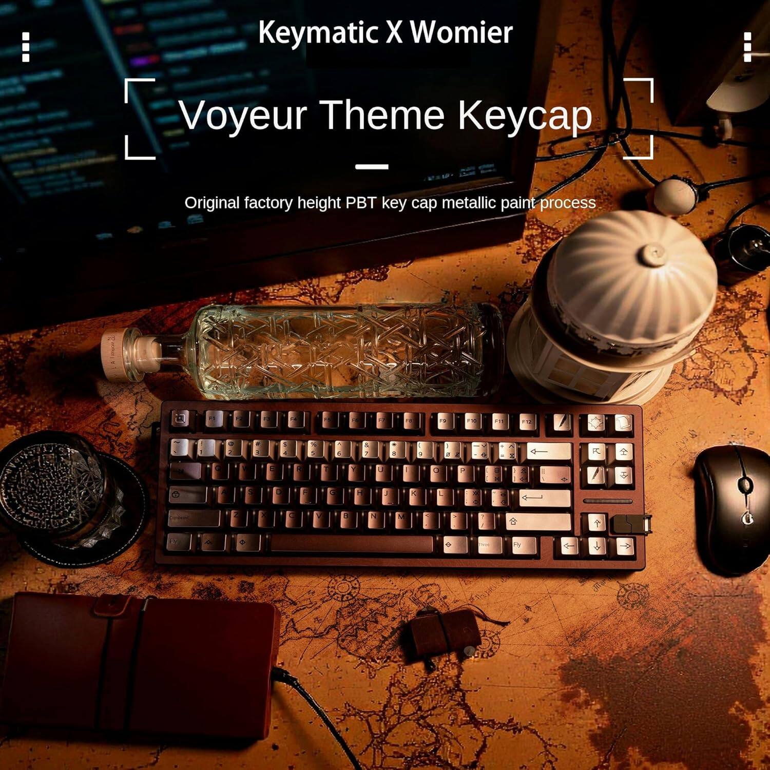 Keymatic X Womier  
Voyeur Theme Keycap  
Original factory height PBT key cap metallic paint process