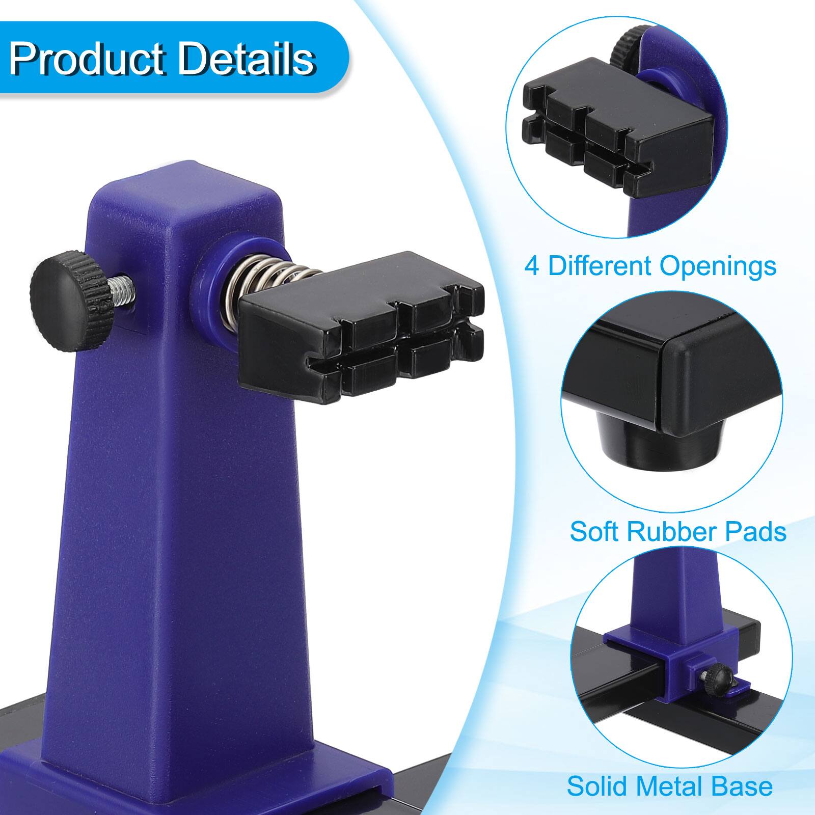 Product Details  
- 4 Different Openings  
- Soft Rubber Pads  
- Solid Metal Base