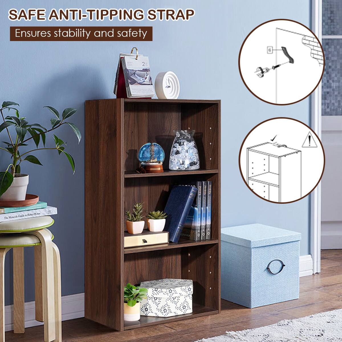 SAFE ANTI-TIPPING STRAP Ensures stability and safety.