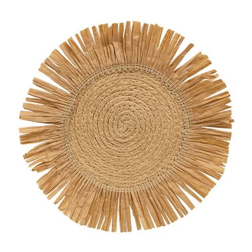 BreeBe - Jute & Dried Grass Candle Mat - 9.5" - Natural