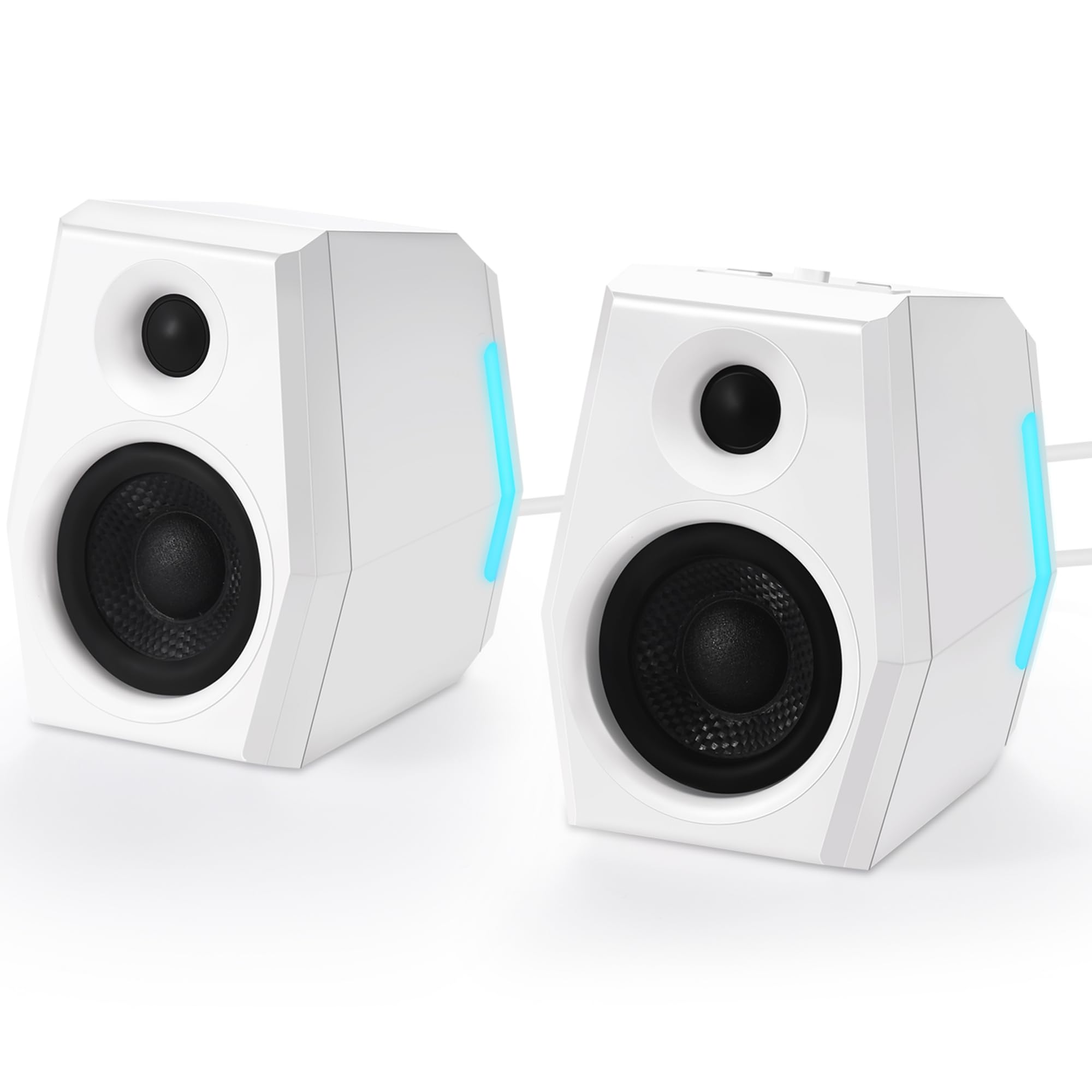 Front. TECH SAFARI - Sw209 Pc Gaming Speakers With 24bit Dac Usb 5 2 And Aux Inputs 3 Eq Sound Modes 2 0 Rgb Lighting Multimedia - Default.