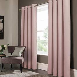 RT Designers Collection - Olivia Gray Anchorage Blackout Grommet Single Curtan Panel - 54x90" - Blush