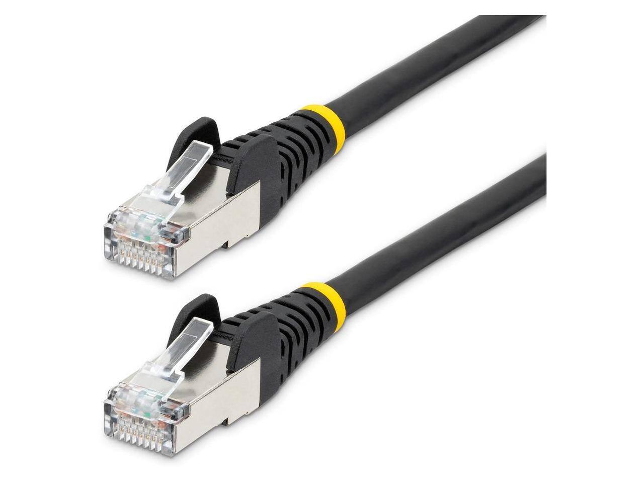 Front. StarTech.com - StarTech 8ft CAT6a Snagless S/FTP Network Patch Cable Black NLBK8FCAT6APATCH.