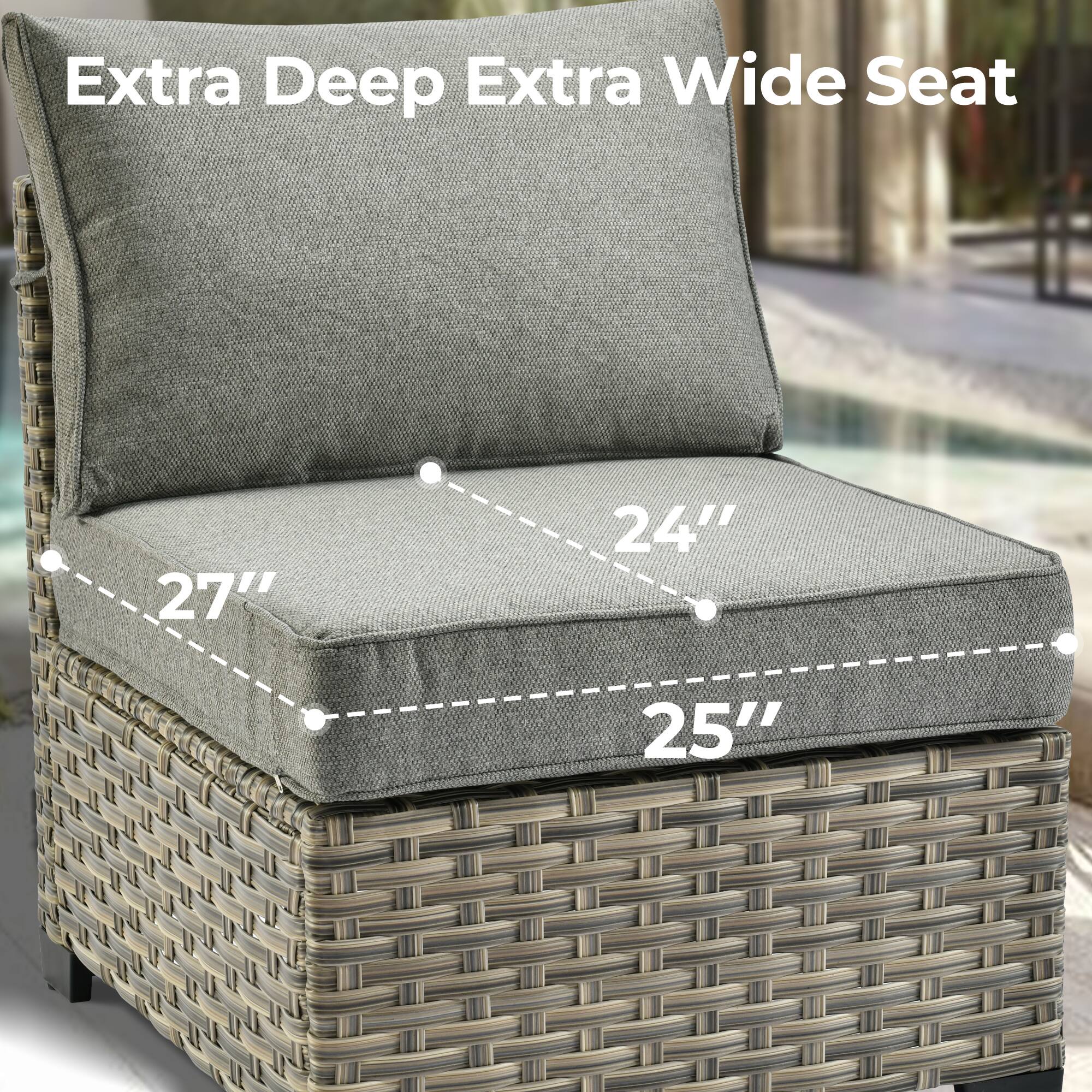 Extra Deep Extra Wide Seat

27"  
25"  
24"