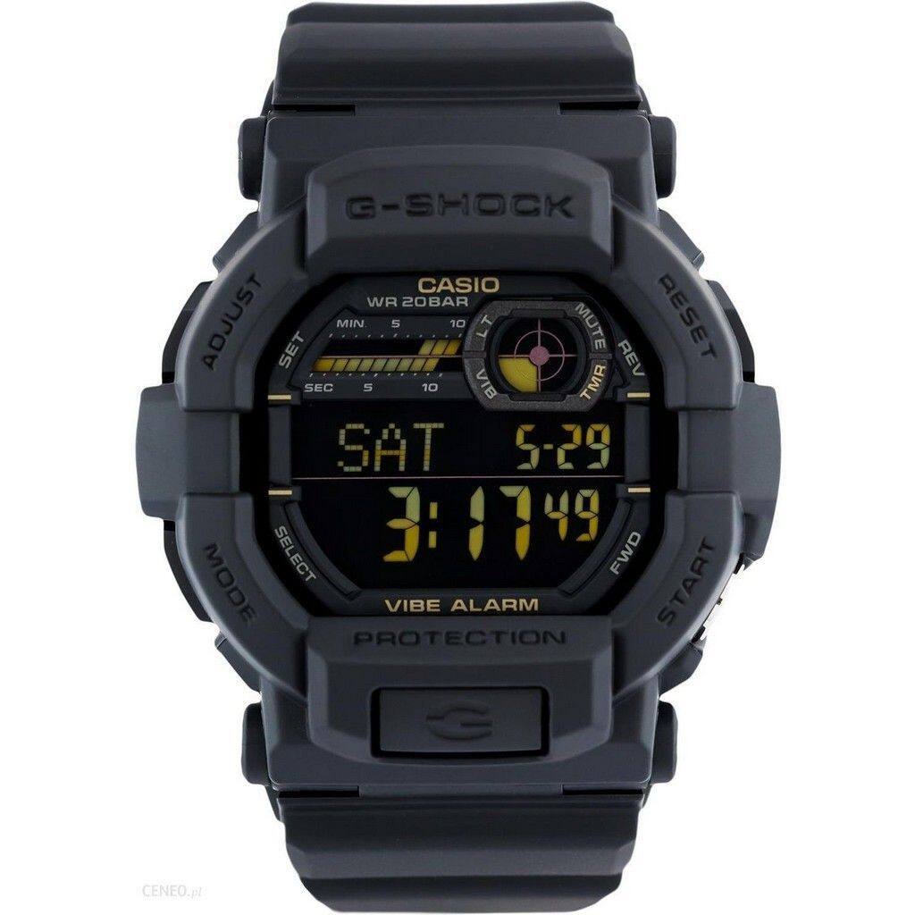 G-SHOCK CASIO WR 20BAR  
ADJUST SET MIN 5 10 LT MUTE REV RESET SEC S 10 VIB TMR SAT 5-29 3:17 49  
SELECT FWD MODE VIBE ALARM START PROTECTION  
CENEO.pl