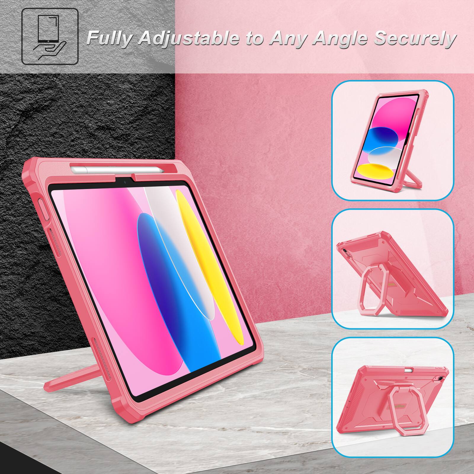 Fully Adjustable to Any Angle Securely