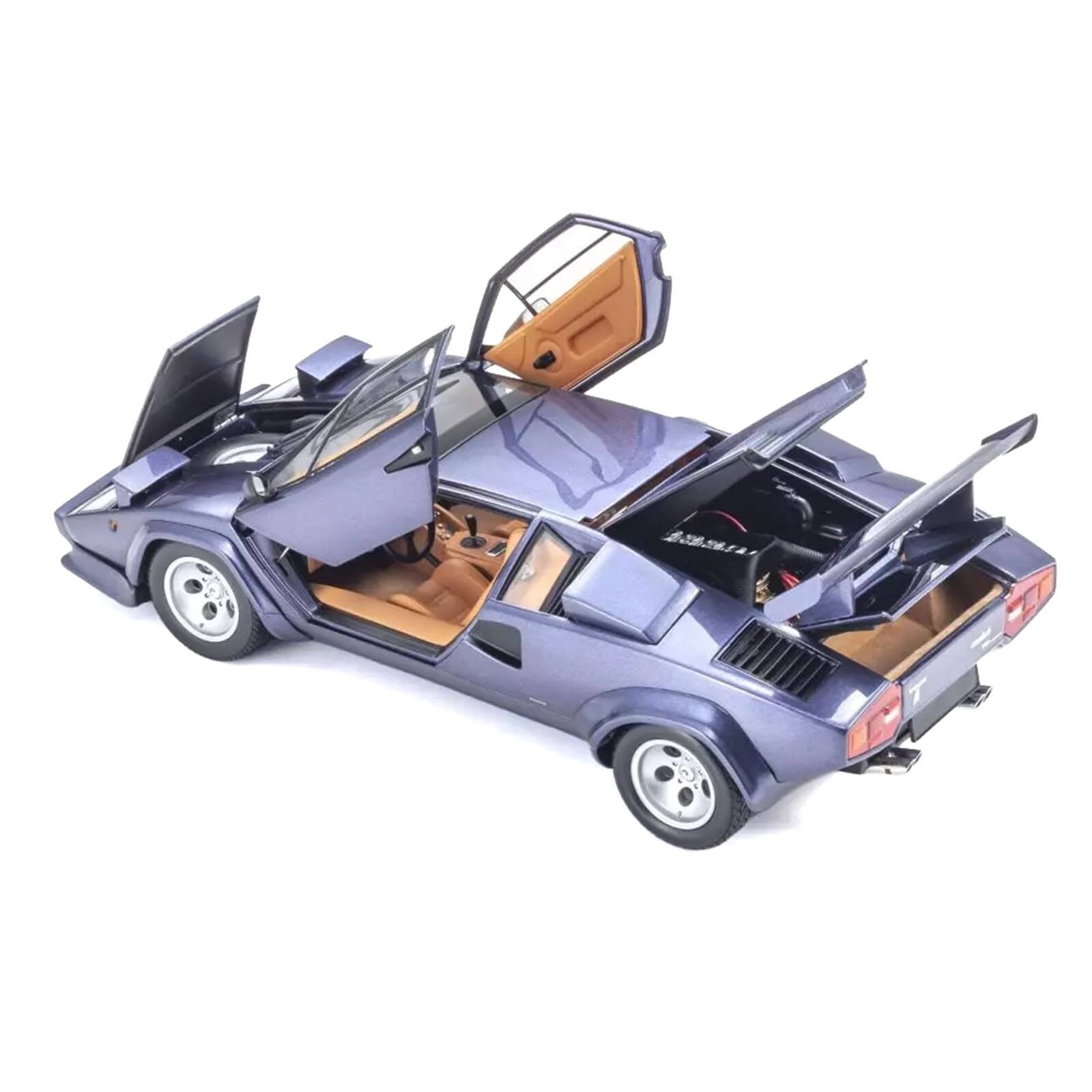 Alt View 1. Kyosho - Lamborghini Countach LP 5000 Quattrovalvole Dark Blue Metallic 1/18 Diecast Model Car by Kyosho.
