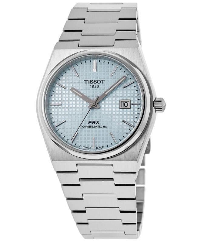 Tissot - PRX T-Classic Powermatic 80 Dial Automatic T137.407.11.351.00 100M Men's Watch - Ice Blue