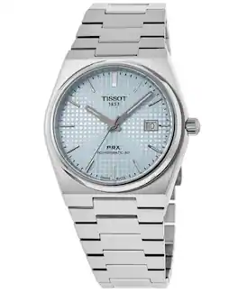 Tissot - PRX T-Classic Powermatic 80 Dial Automatic T137.407.11.351.00 100M Men's Watch - Ice Blue