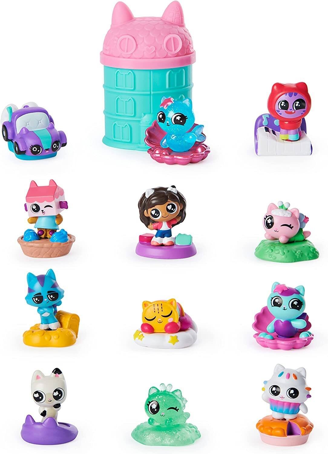 Front. DREAMWORKS - Gabby’s Dollhouse Meow-Mazing 12 Mini Figures Pack with Kitty Fairy & MerCat Collectible Toys Ages 5+.
