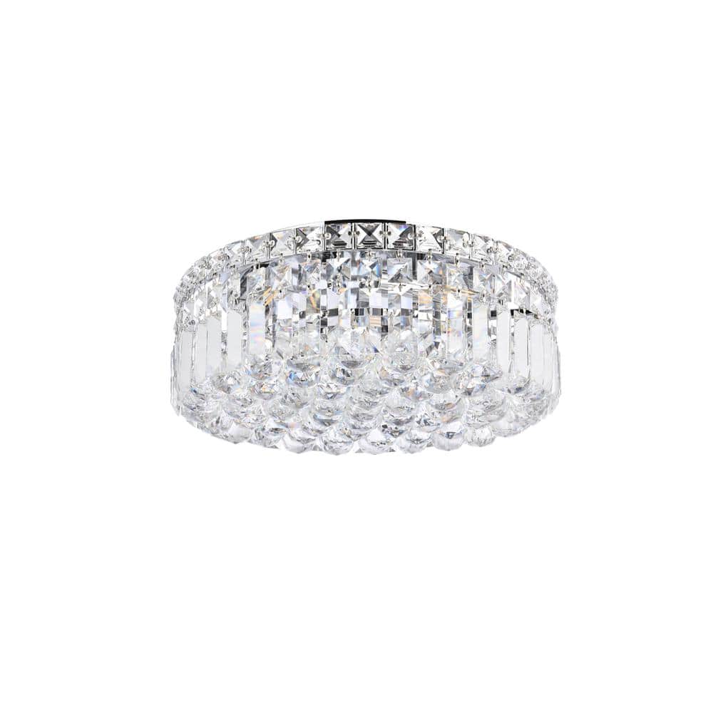 Elegant Lighting - Maxime 5 light Flush Mount Clear Royal Cut Crystal - Chrome