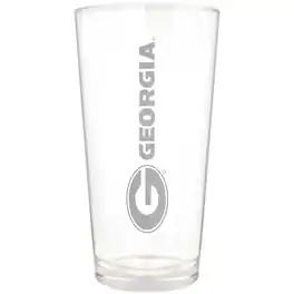 Great American Products - Georgia Bulldogs Etched 16oz. Vertical Rally Cry Pint Glass - Multicolor