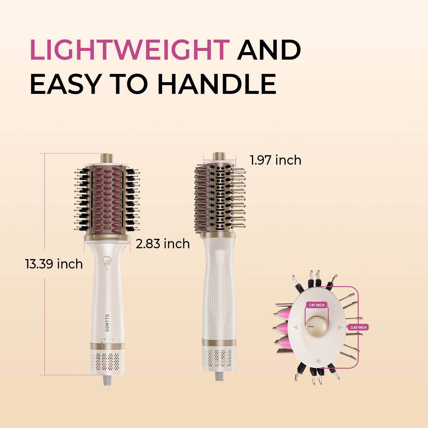 LIGHTWEIGHT AND EASY TO HANDLE

1.97 inch
13.39 inch
2.83 inch

GOMYTH

190 NCH
.81 NCH