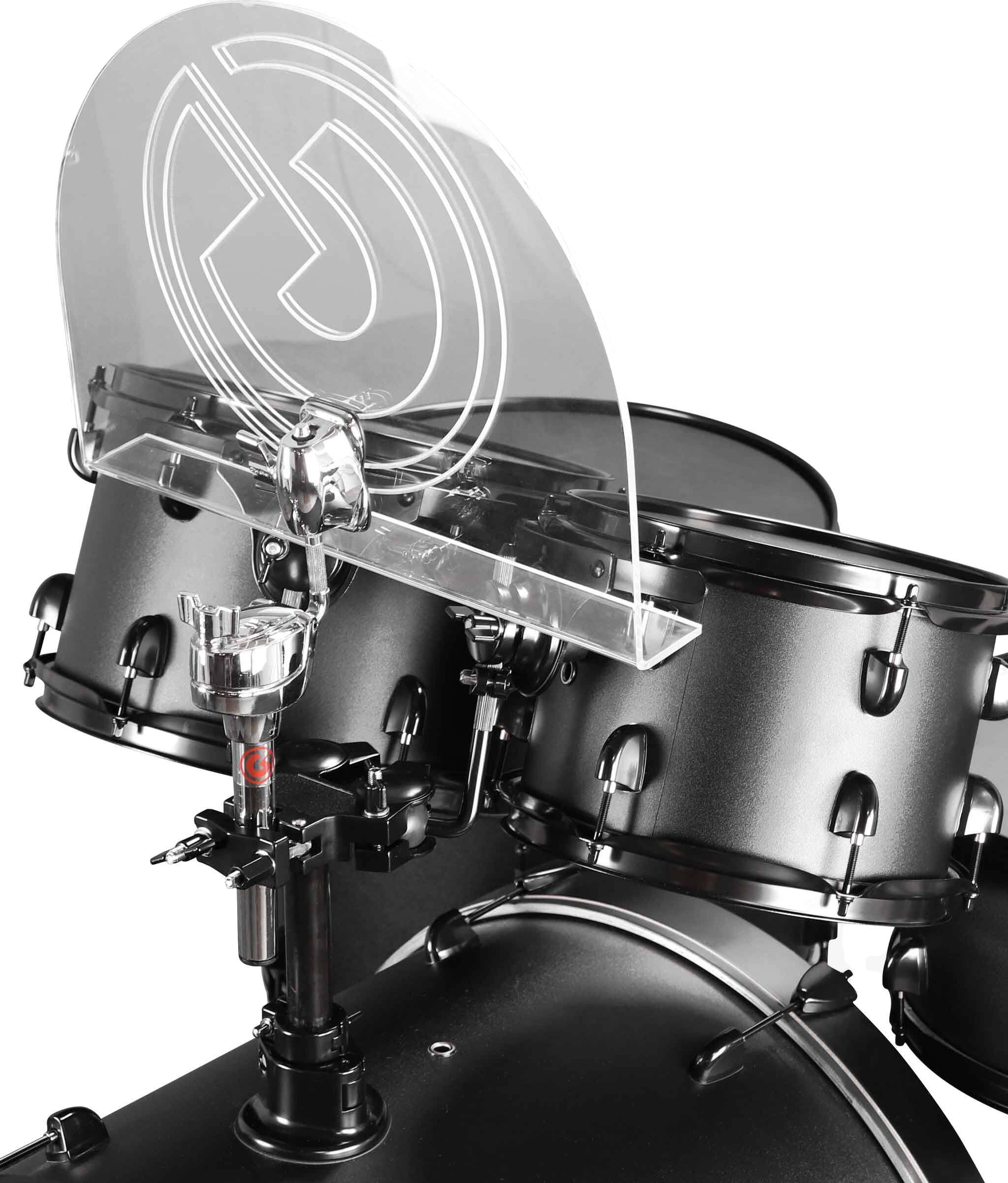 Back. Gibraltar Hardware - Acrylic Mounted Sheet Music Stand, Stealth Mounted Music Stand, Fits a 10.5mm L-rod or Tom Holder.