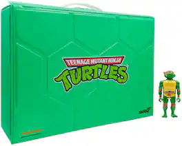 Super7 - Teenage Mutant Ninja Turtles - ReAction Figures - Carry Case With Michelangelo (Metallic) - Collectibles - Multicolor