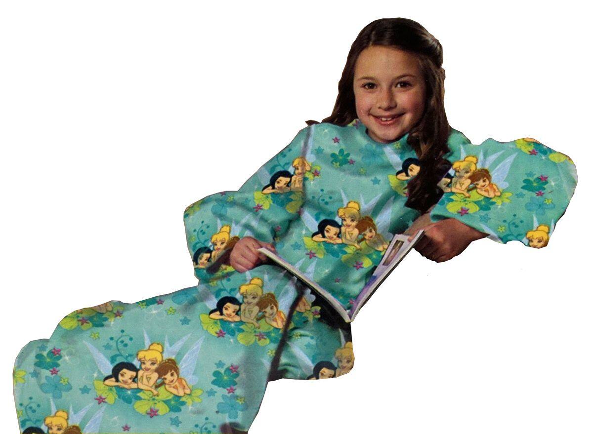 Front. Northwest - Disney Fairies Flower Party - The Blanket with Sleeves - Comfy Throw YOUTH - Multi.