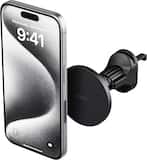 iOttie - iTap 3 MagSafe Compatible Air Vent Car Mount with Magnetic Adapter Ring for Mobile Phones - Carbon Black