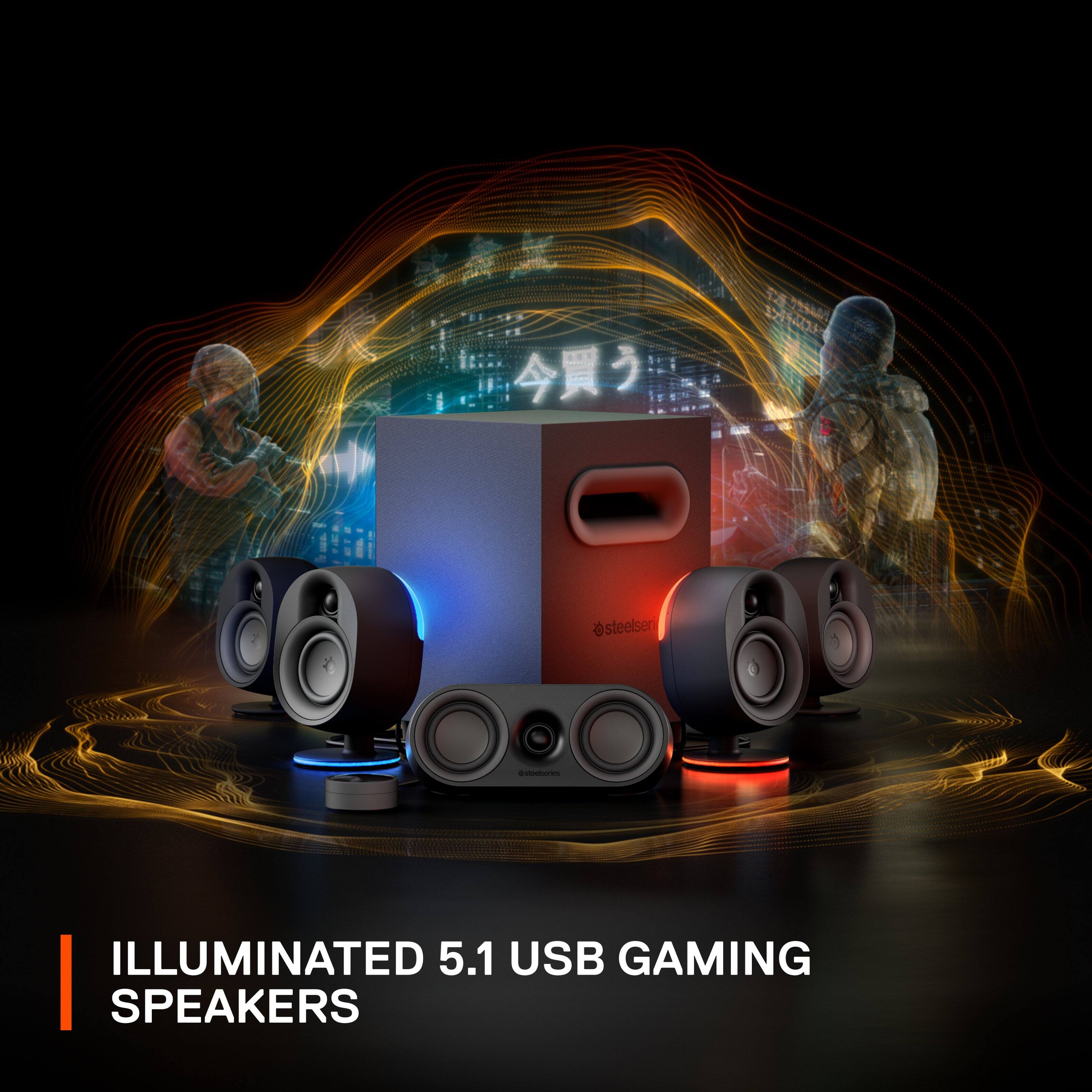 ILLUMINATED 5.1 USB GAMING SPEAKERS