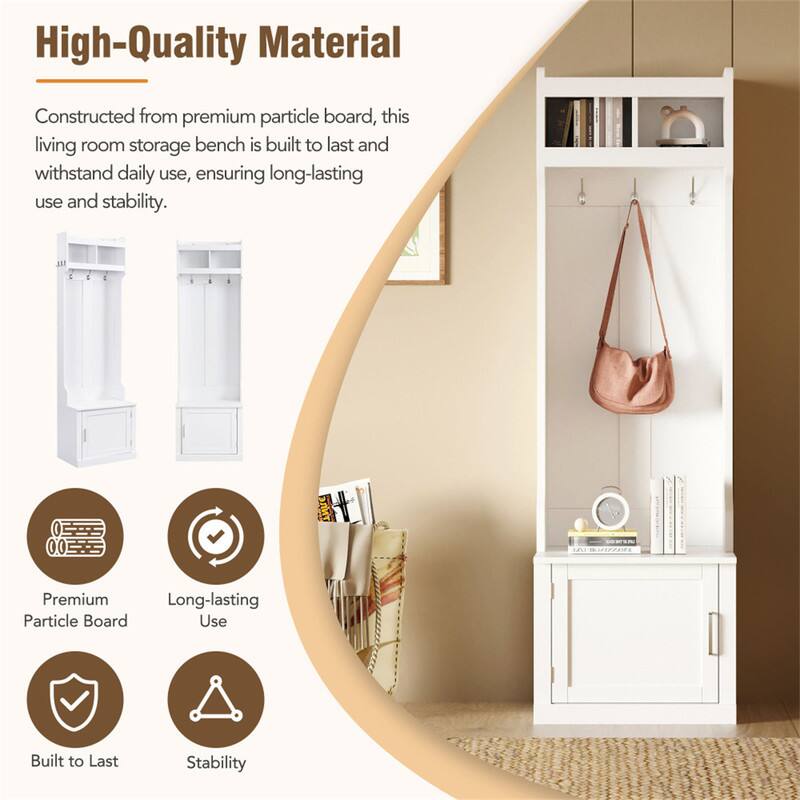 High-Quality Material

Constructed from premium particle board, this living room storage bench is built to last and withstand daily use, ensuring long-lasting use and stability.

- Premium Particle Board
- Long-lasting Use
- Built to Last
- Stability