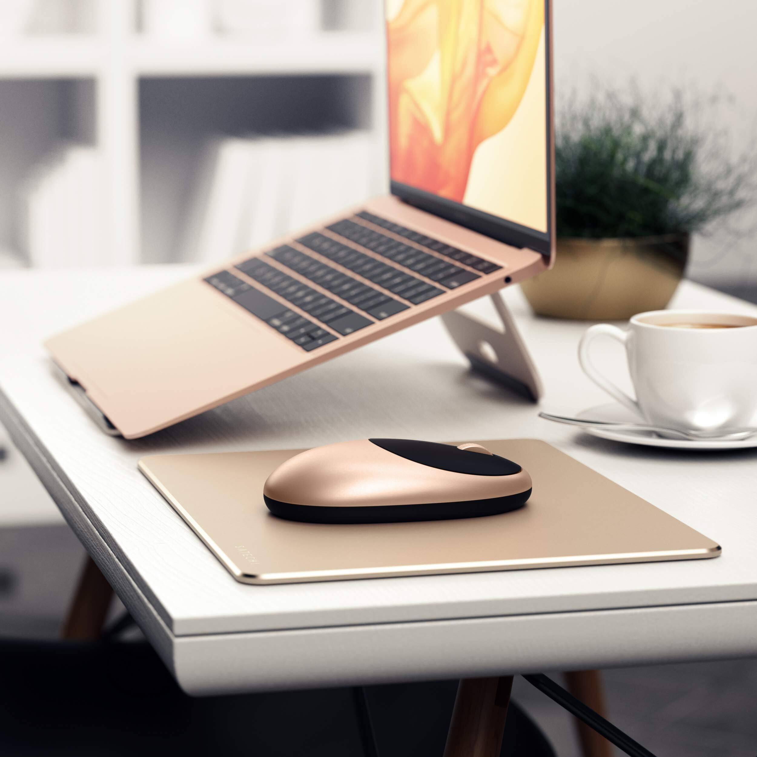 Alt View 2. Satechi - M1 Wireless Mouse - Gold.