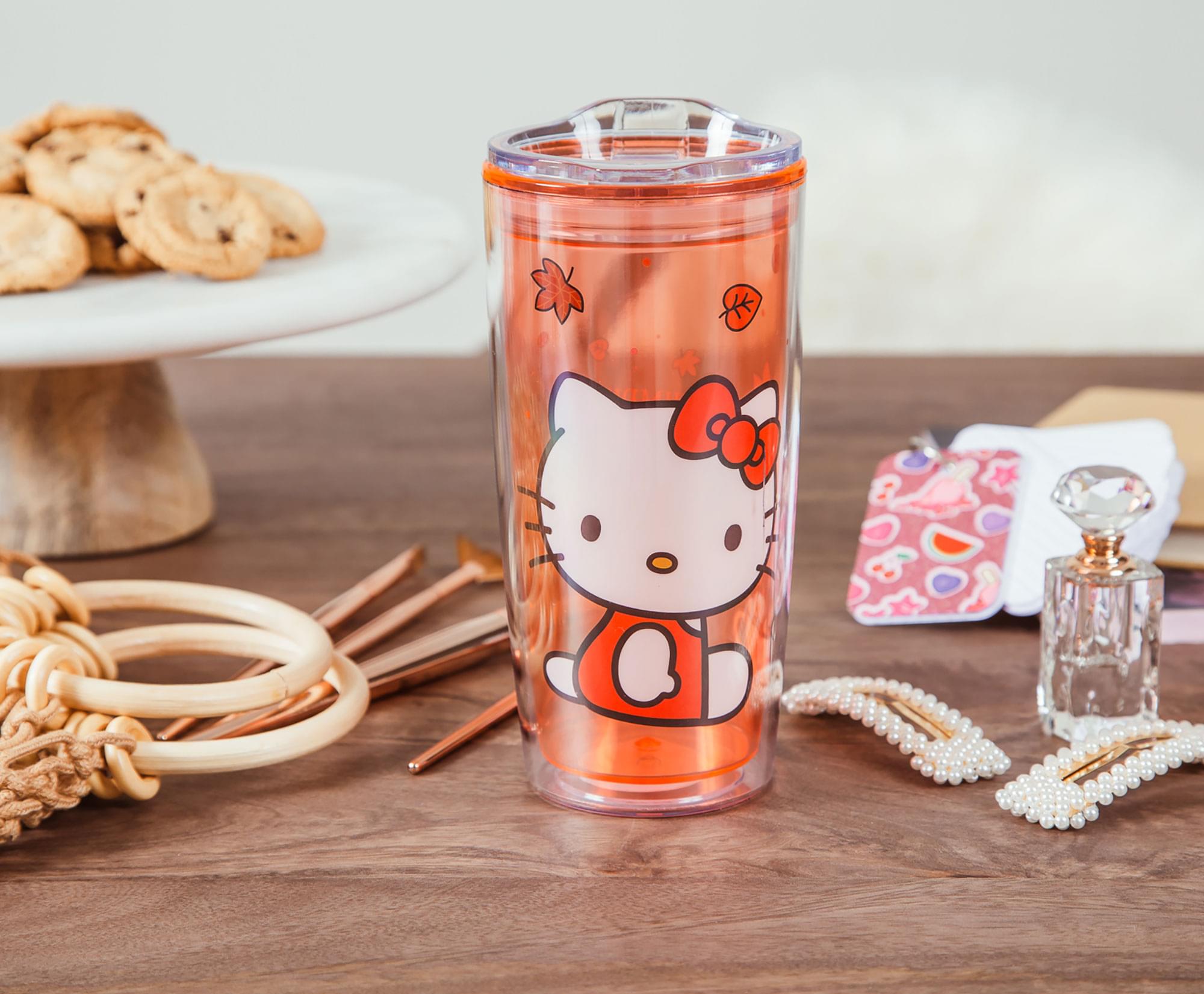 Alt View 10. Silver Buffalo - Sanrio Hello Kitty Pumpkin Spice Travel Tumbler w/ Slide Close Lid | 20 Ounces - Red.