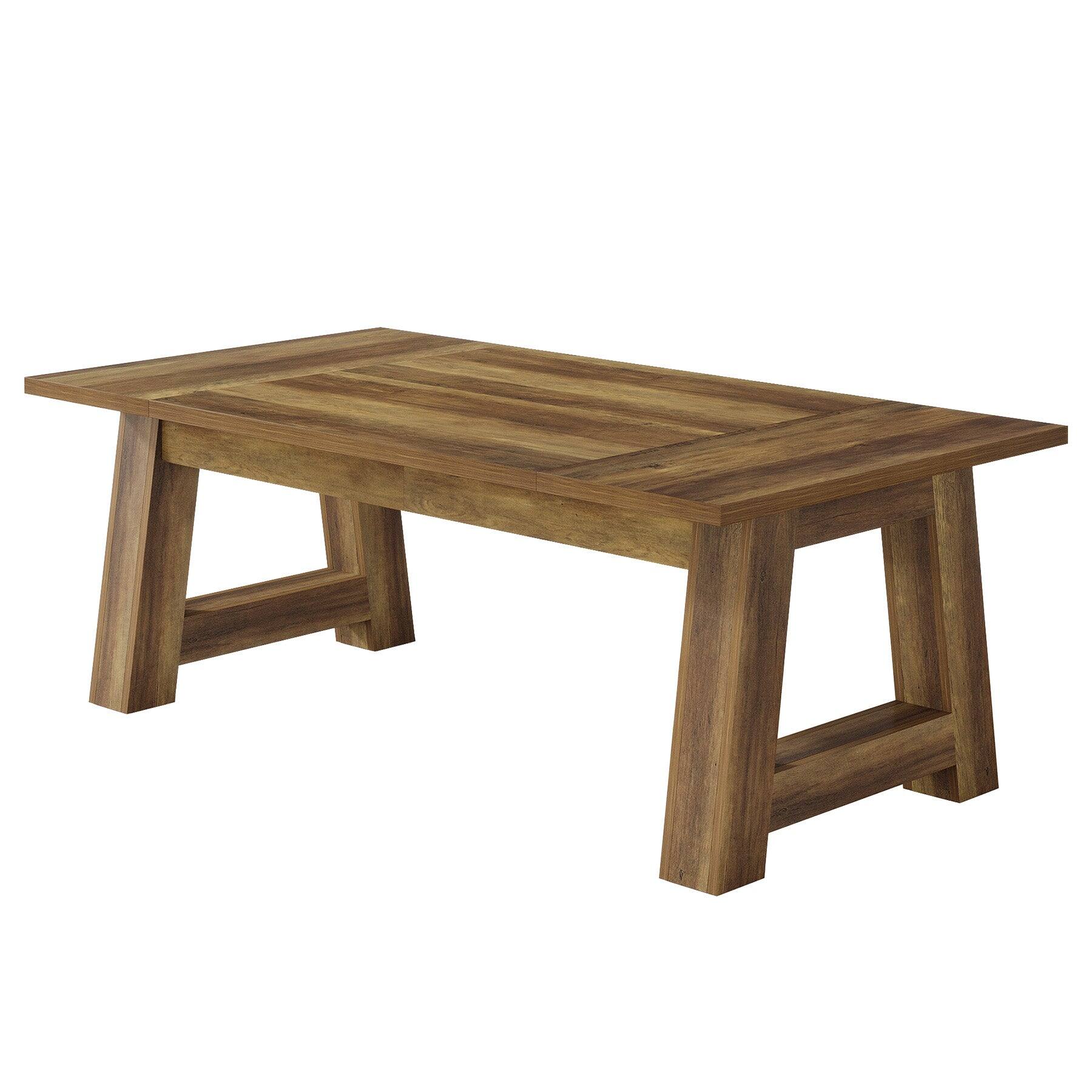 Alt View 4. Tribesigns - Office Executive Desk with Engineered Wood Construction, Square Top, for Computer Work and Writing in Home Offices - Brown.