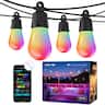 Lepro - ZB1 54FT. AI Smart LED Outdoor String Lights, RGBICWW - Multicolor