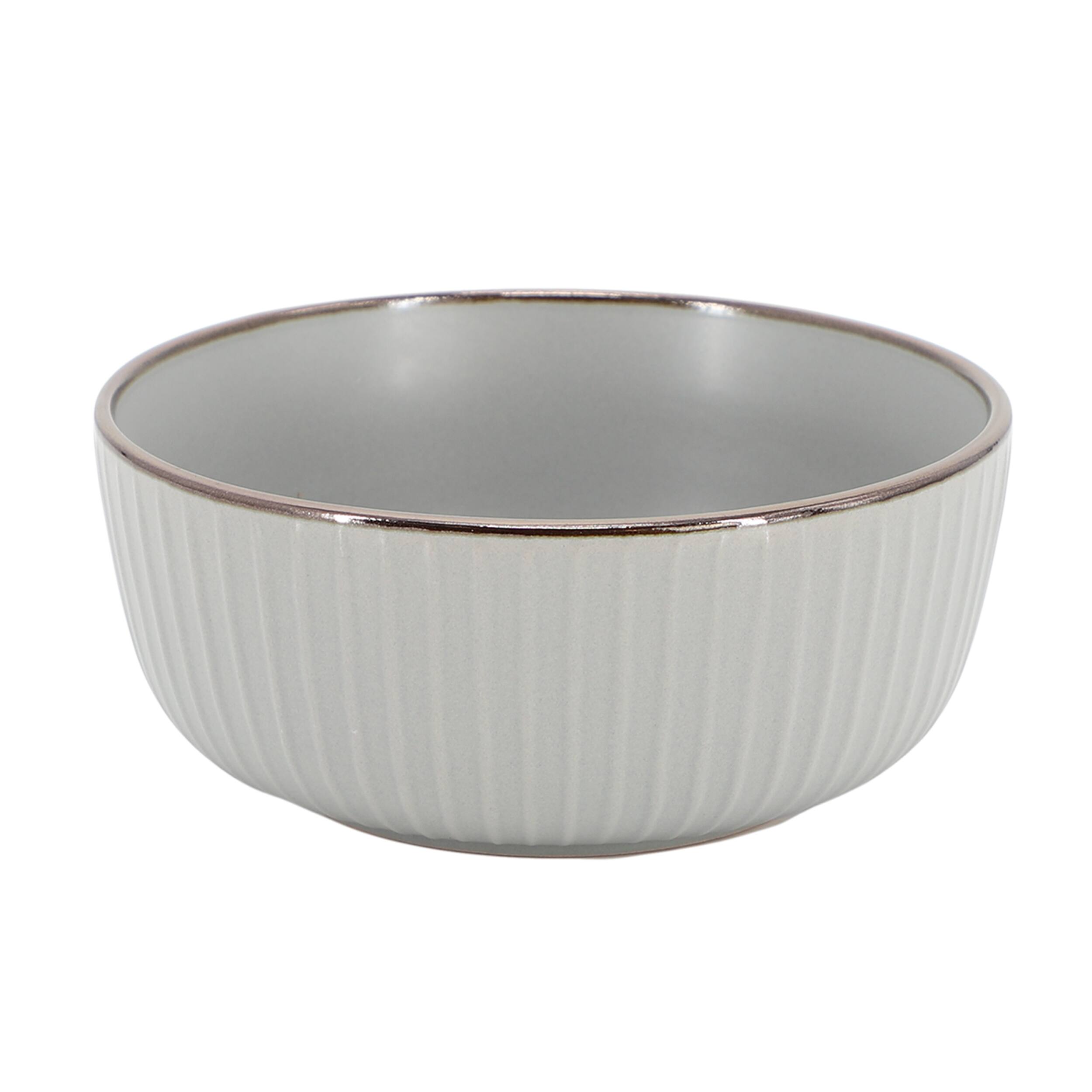 Alt View 4. Elama - Elama Leo 16 Piece Stoneware Dinnerware Set In Light Gray - Light Gray.