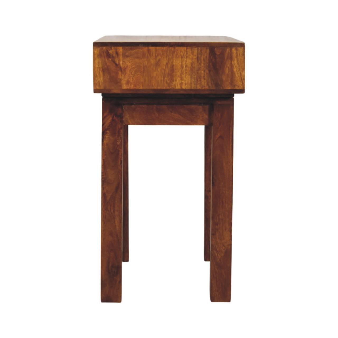 Alt View 5. Artisan Furniture - Artisan Furniture Solid Wood Tula 1 Drawer Chestnut Writing Desk, Brown - Brown.